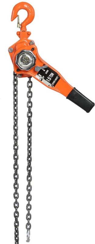 Jeffergarden,Manueller Kettenzug, 1 Satz legierter Stahl, 1,5 Tonnen, 3 m, Kettenhebel, Ratschenzug, Abzieher, Gebäudehe...