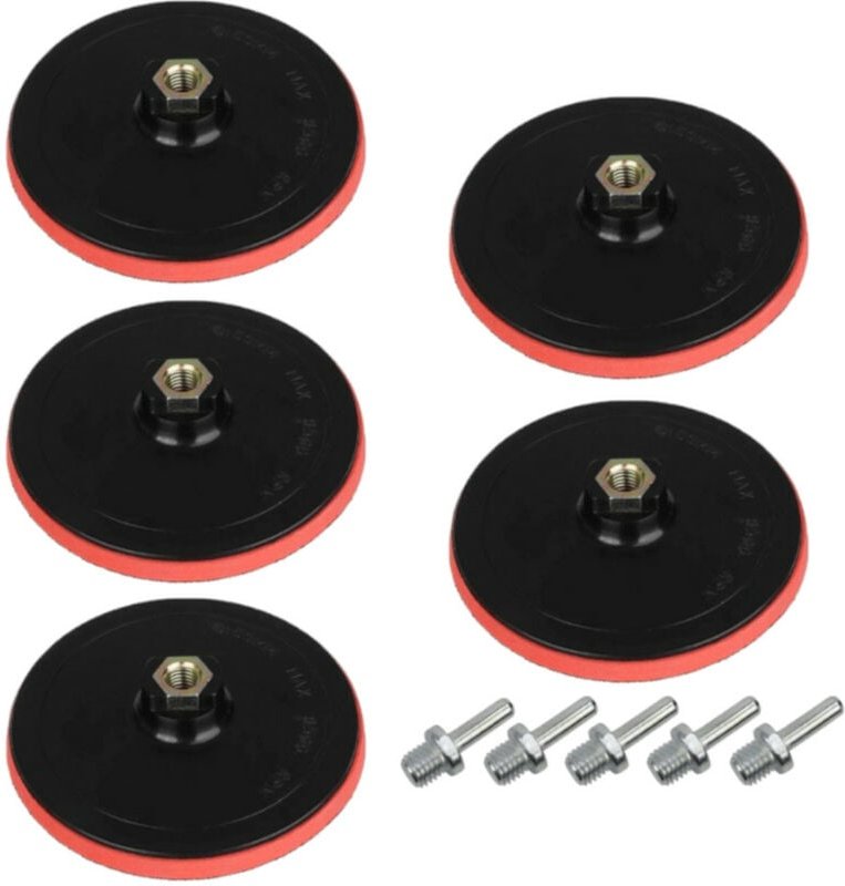 Trade-Shop Klett Haftteller / Schleifteller / Stützteller / Polierteller inkl. M14 Spanndorn Adapter für Winkelschleifer...