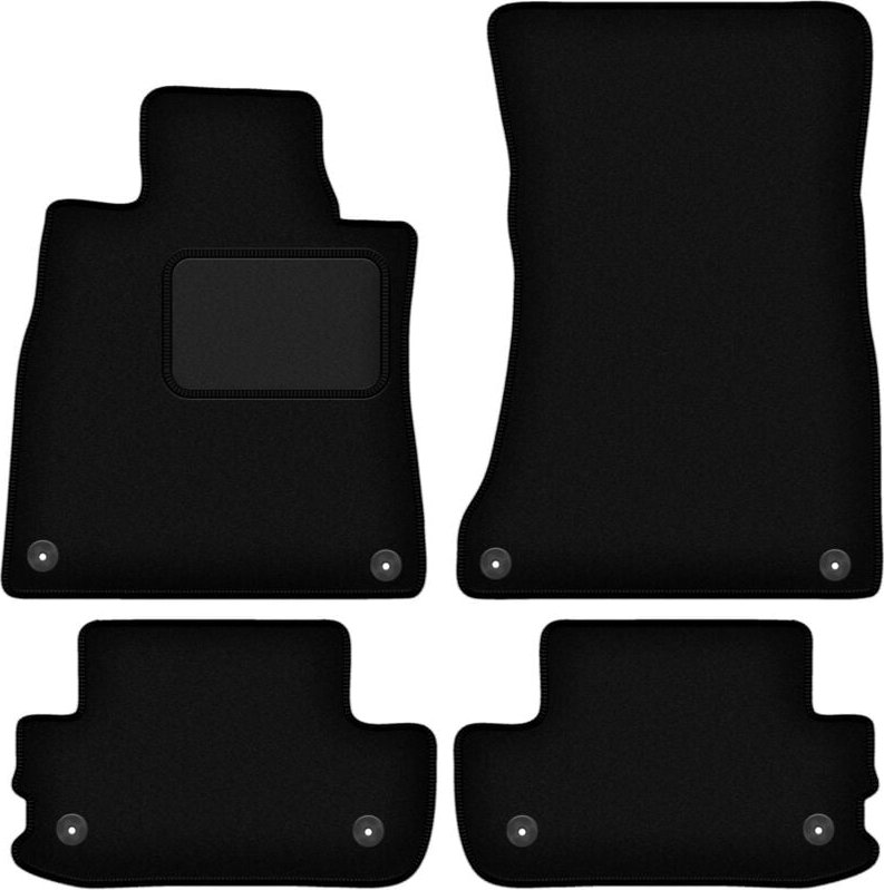 Schwarze Veloursmatten für: Mercedes S W222 Coupé (2013-)