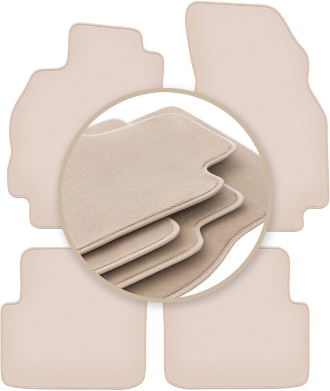 PREMIUM beige Matten für: Renault Megane II Estate, Grandtour 2002–2008