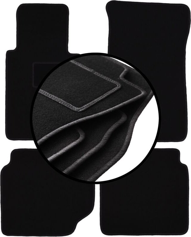 Komplettsatz Veloursmatten für: Mercedes W123 Limousine, Kombi (1975-1986)