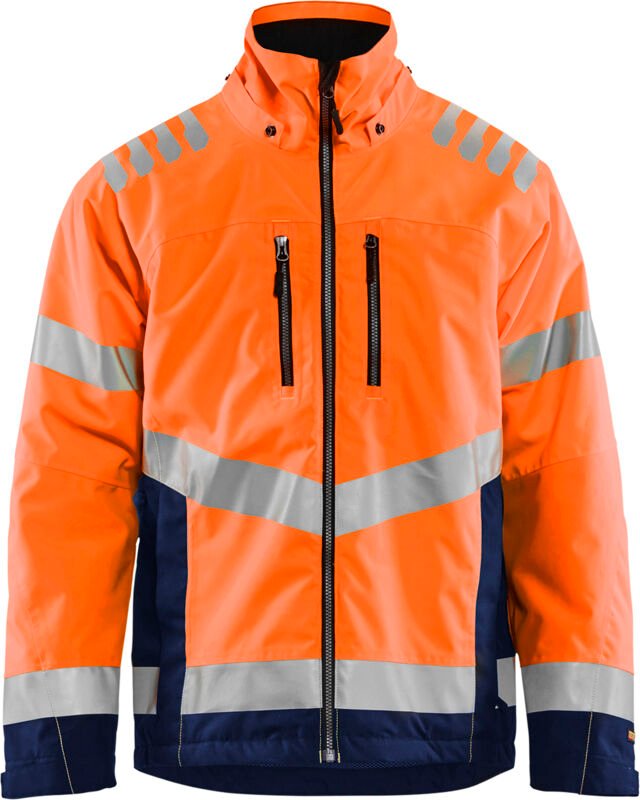 Arbeitsjacke mit Futter, Hochsichtbarkeit 4780 - Neonorange/Navy XL