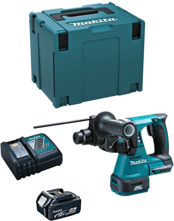 Makita - Bohrhammer DHR242RTJ1 (1 x 5,0 Ah + DC18RC + makpac 4)