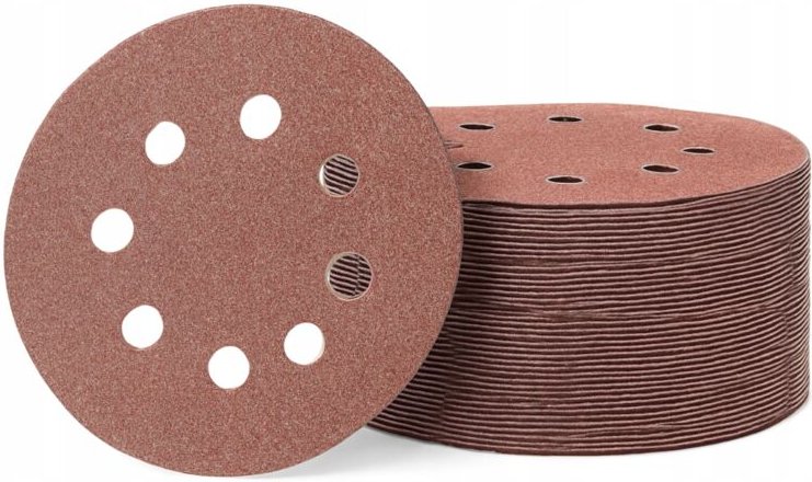 50x Schleifpapierscheiben mit Klettverschluss für Schleifmaschinen 125mm P80 mit Löchern