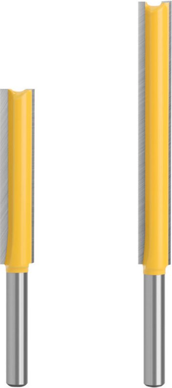 2 Stück 6,35 mm Schaft Bündigfräser, extra lange Bohrer, Hartmetall-Fräser, Holzbearbeitung, Fräser, Holzbearbeitungswer...