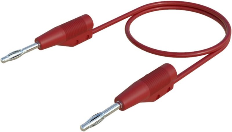 Mvl f 2/10 Messleitung Lamellenstecker 2 mm Lamellenstecker 2 mm 10.00 cm Rot 1 St. - Sks Hirschmann