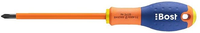 Bost - Schraubendreher - Phillips Kreuzschlitzklinge Expert isoliert 1000V - PH0 x 75 mm - 626130