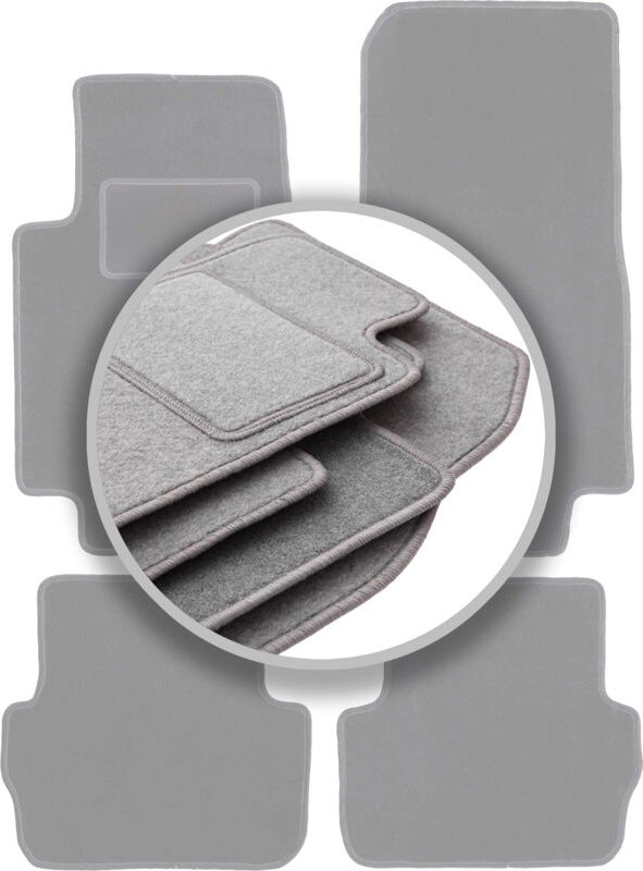 Graue Autofußmatten für: Jaguar S-Type X204 Limousine (2002-2008)