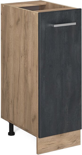 Unterschrank R-Line, Schwarz Beton, 30 cm ohne Arbeitsplatte Vicco