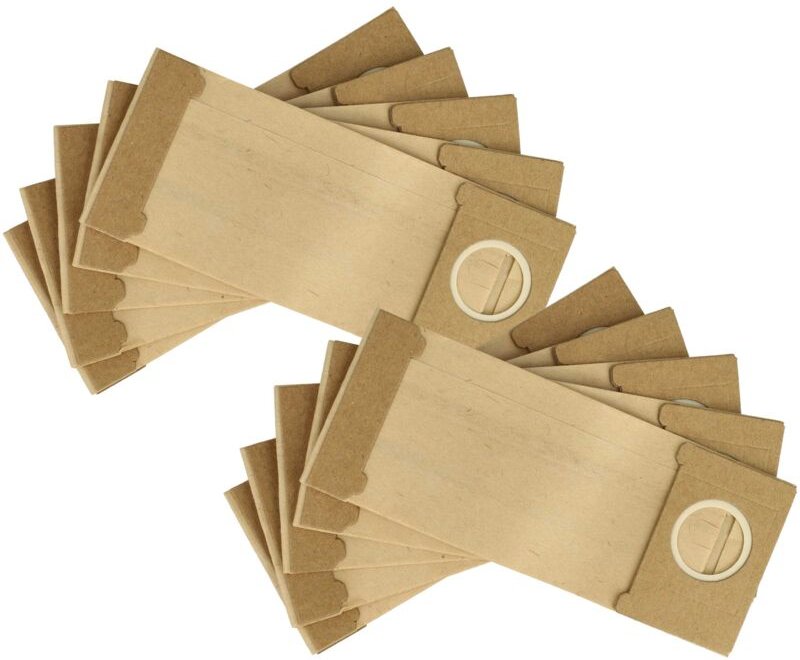 vhbw 10x Turbofilter Ersatz für Metabo 631288000 für Schwingschleifer, Exzenterschleifer - Papier-Staubbeutel Set braun