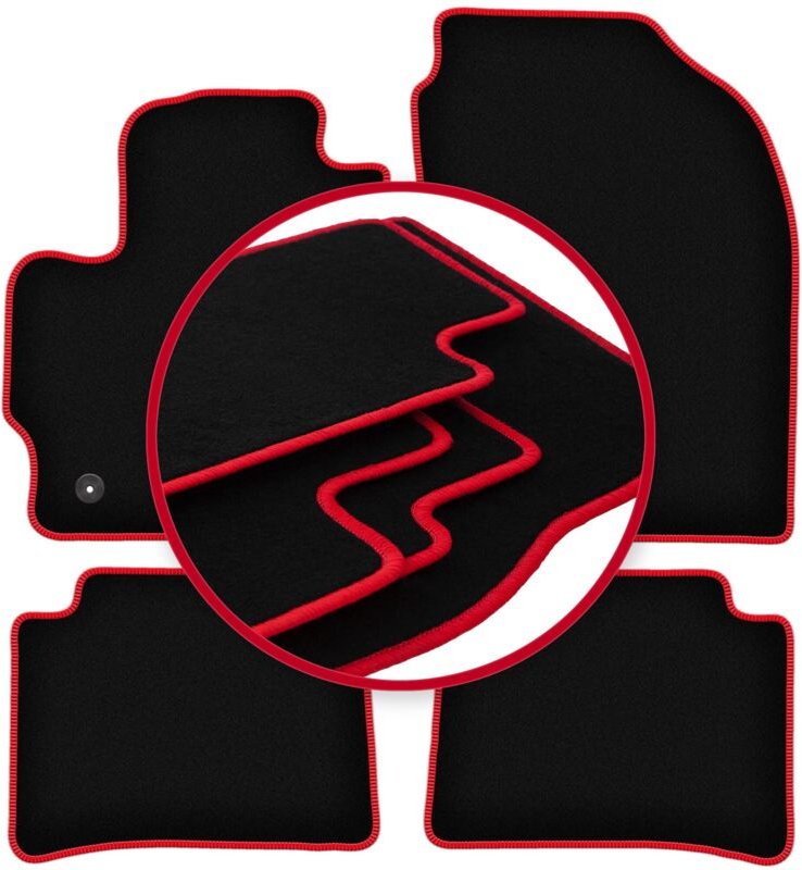 CARLUX-RED Autofußmatten für: Toyota Corolla XII / E17 Fließheck, Limousine, Kombi (2018-)