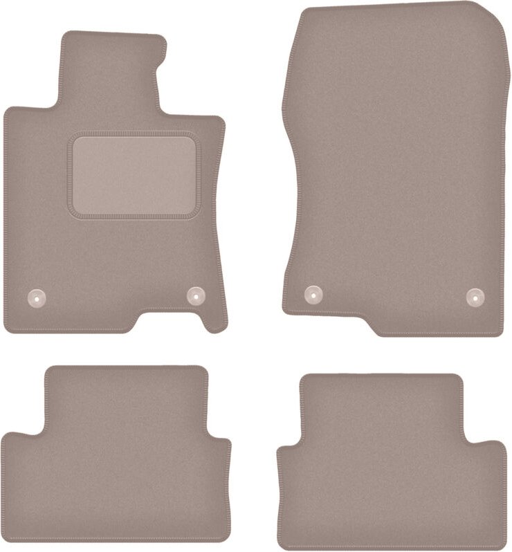 Beige Veloursmatten für: Honda Accord VIII Limousine, Kombi, Tourer (2011-2015)