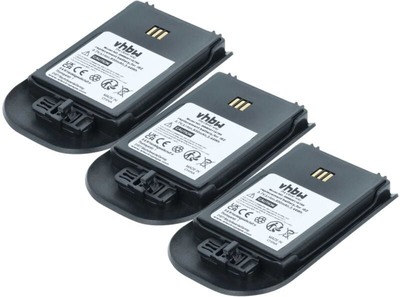 Vhbw - 3x Akku kompatibel mit Ascom D62 dect, DH4-ACAB schnurlos Festnetz Telefon (930 mAh, 3,7 v, Li-Ion)