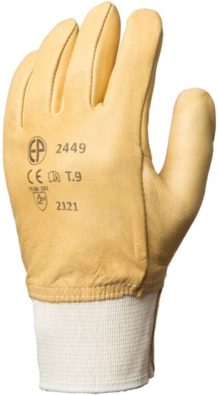 Thumbnail - Satz mit 10 Paar Handwerks-Handschuhe Blumen Rind wasserabweisend beige - Arterien-Schutz Größe 11 - 10er Pack