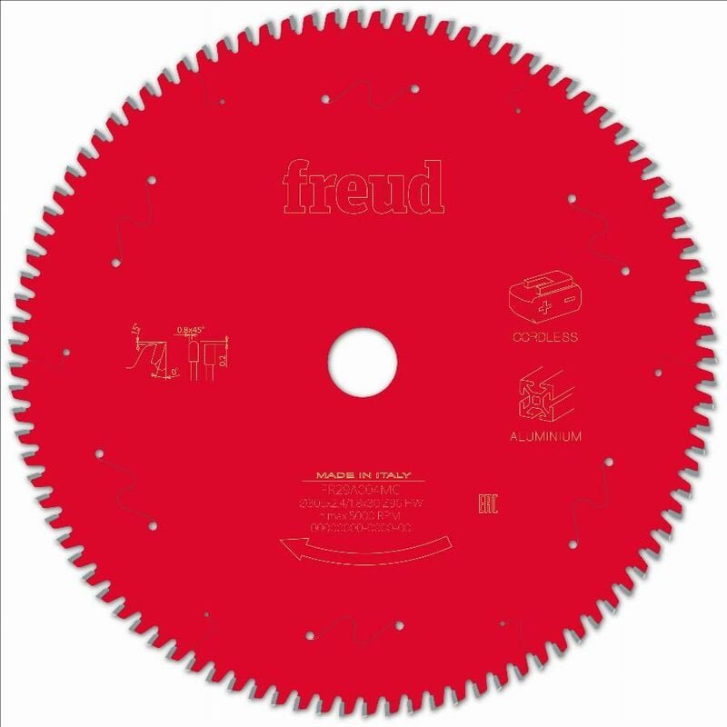 Sägeblatt für Akku-Handkreissäge FREUD - Ø305 2,4/1,8 AL30 Z96 TP 0° - F03FS10091 -FR29A004MC