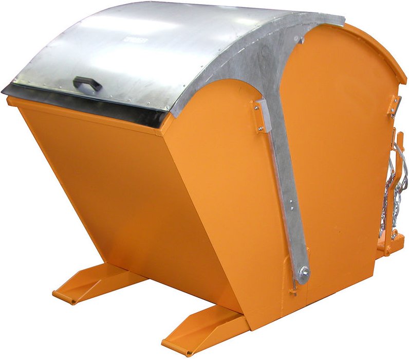 Bauer Kippbehälter RD 1000, lackiert, Gelborange