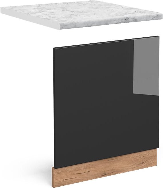 Vicco - Frontblende R-Line, Anthrazit Hochglanz, 60 cm , ap Marmor