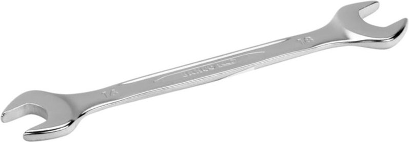 Bahco Doppelmaulschlüssel, 14 mm x 15 mm, verchromt, 183 mm - Einzelhandelsverpackung
