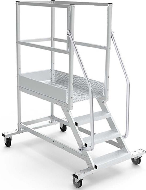 Mobile Plattform mit Geländer total - Maximale Arbeitshöhe 2.80m - PTF104-PT