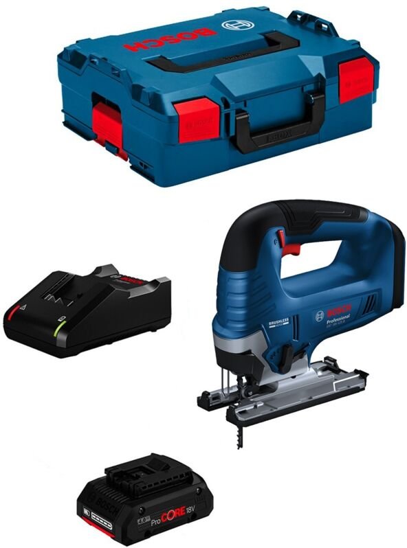 Thumbnail - Stichsäge BOSCH GST 18V-125 B (1 x 4,0 Ah ProCORE + GAL18V-40 + L-Boxx 136)