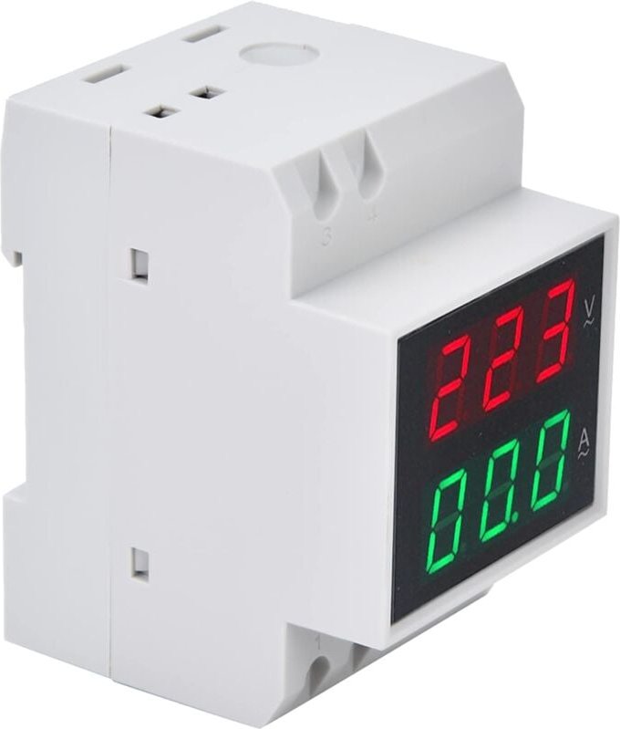 Ej.life - Spannungsampere-Messgerät, digitales Spannungsampere-Messgerät din-rail Hochgenaues Doppelanzeige-Voltmeter-Am...