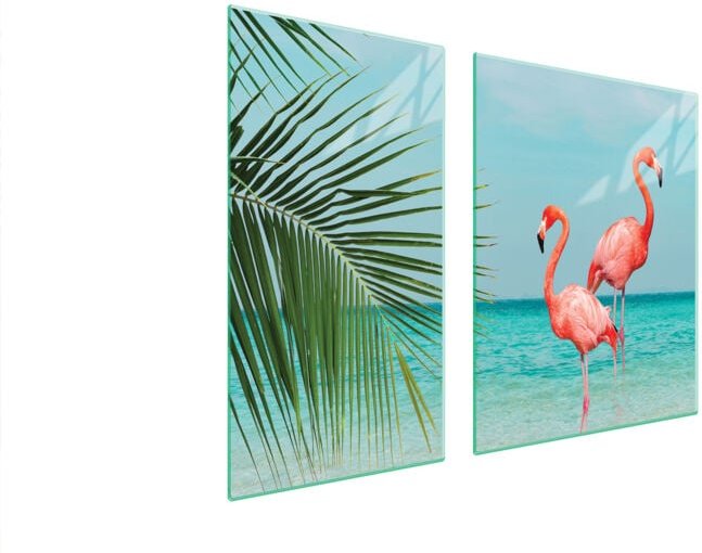 GLASSCHUTZPLATTE FÜR HERD 90x52 FLAMINGO