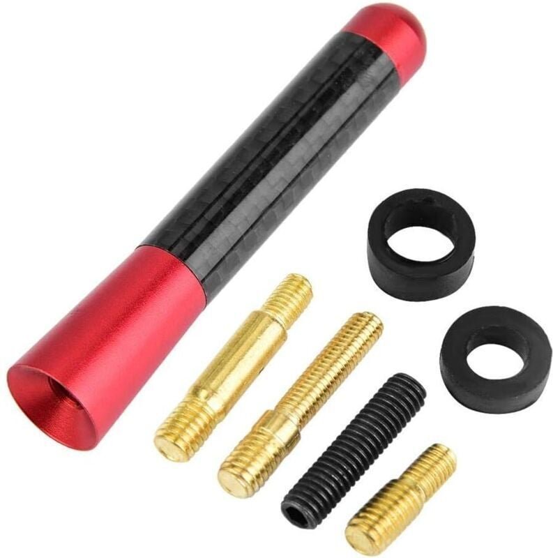 Antenna di ricambio per auto KZQ antenna radio corta in fibra di carbonio da 3,15' con vite per modifica universale (ros...