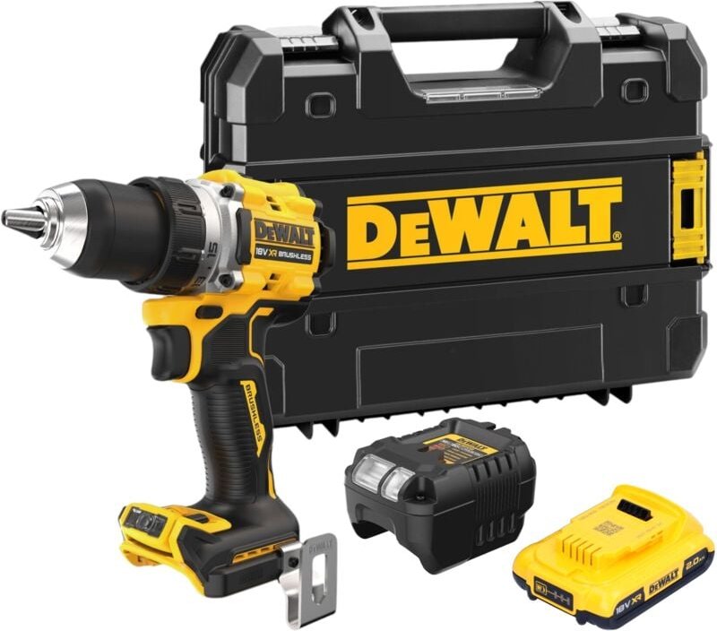 DeWalt DCD 800 D1T Akku Bohrschrauber 18 V 90 Nm Brushless + 1x Akku 2,0 Ah + Ladegerät + TSTAK