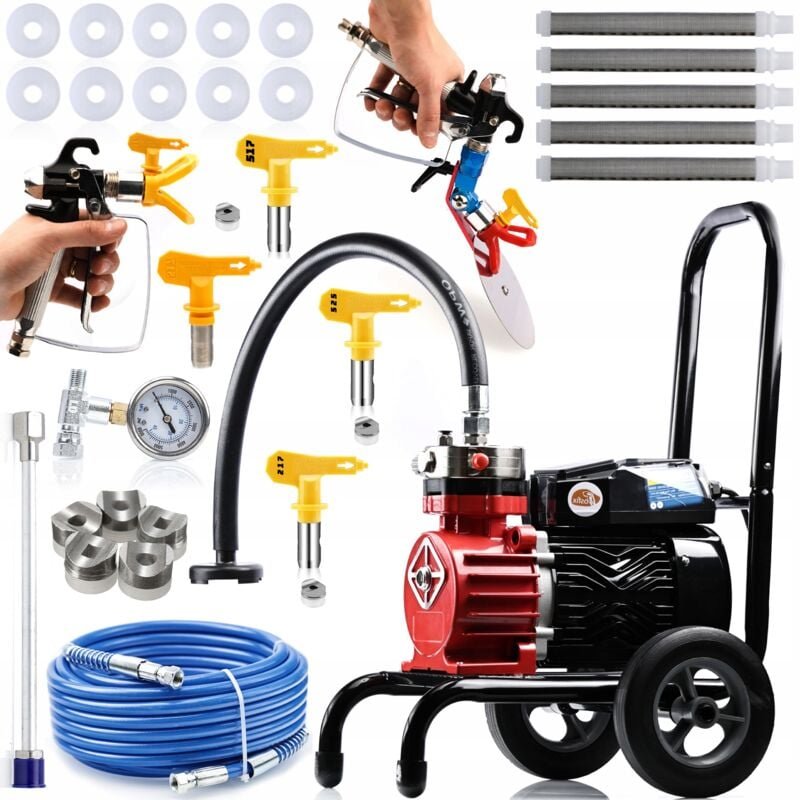Thumbnail - Rosfix Red Strong Storm 1100 RSS05 Lackiergerät 3500 W 22 MPA 18 l/min + Zubehör