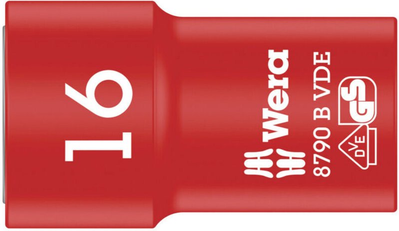 8790 b vde 05004960001 Außen-Sechskant VDE-Steckschlüsseleinsatz 16 mm 3/8' (10 mm) - Wera