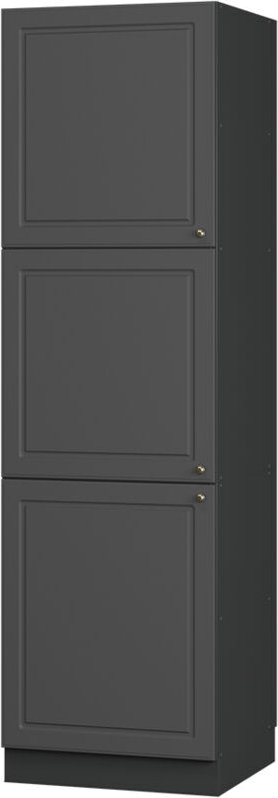 Herdumbauschrank Fame-Line, Anthrazit-Gold Landhaus, 60 cm, Vicco