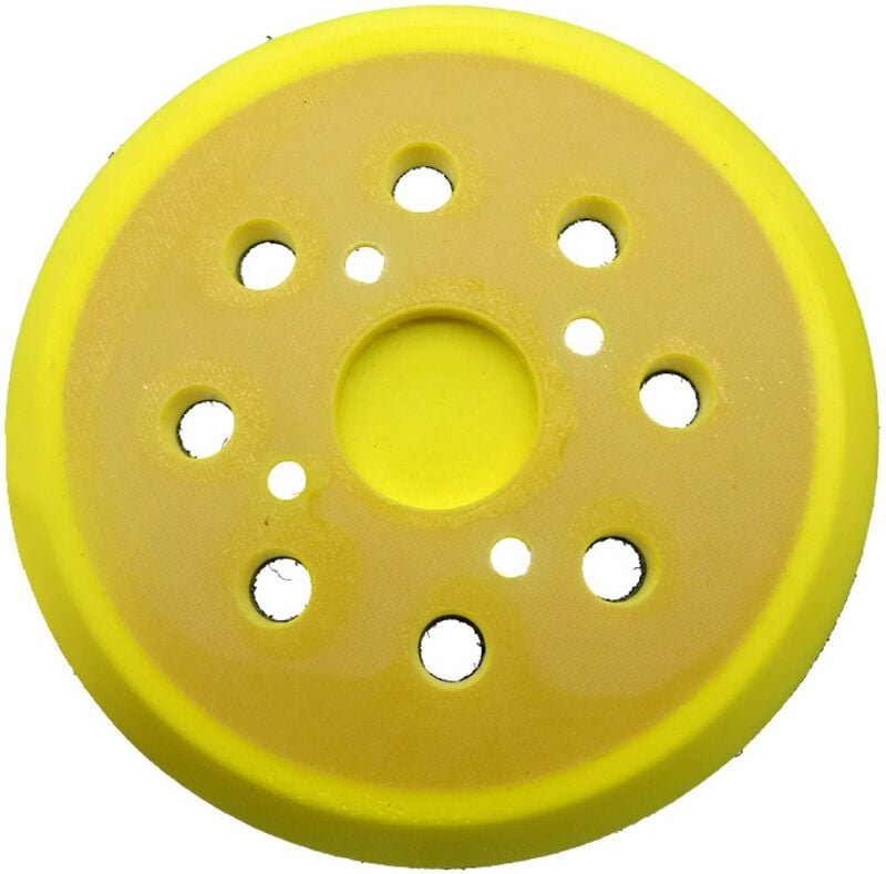 125-mm-Schleifpad, rundes 8-Loch-Schleifpad aus pu, für Schleifmaschinen, weiches Schleifpad ersetzen (gelb)