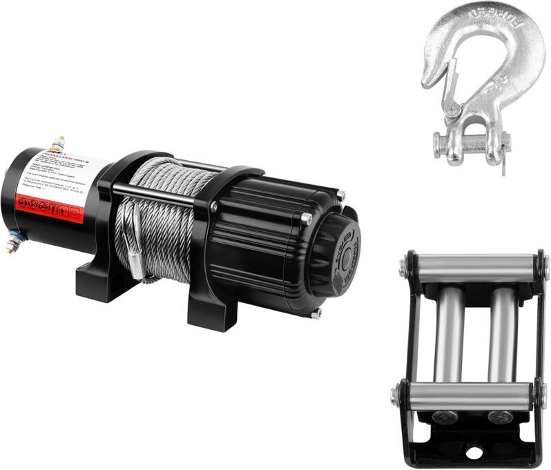 MSW - Seilwinde Elektrische 12 v Motorwinde Seilhebezug Seilzug 2.040 kg