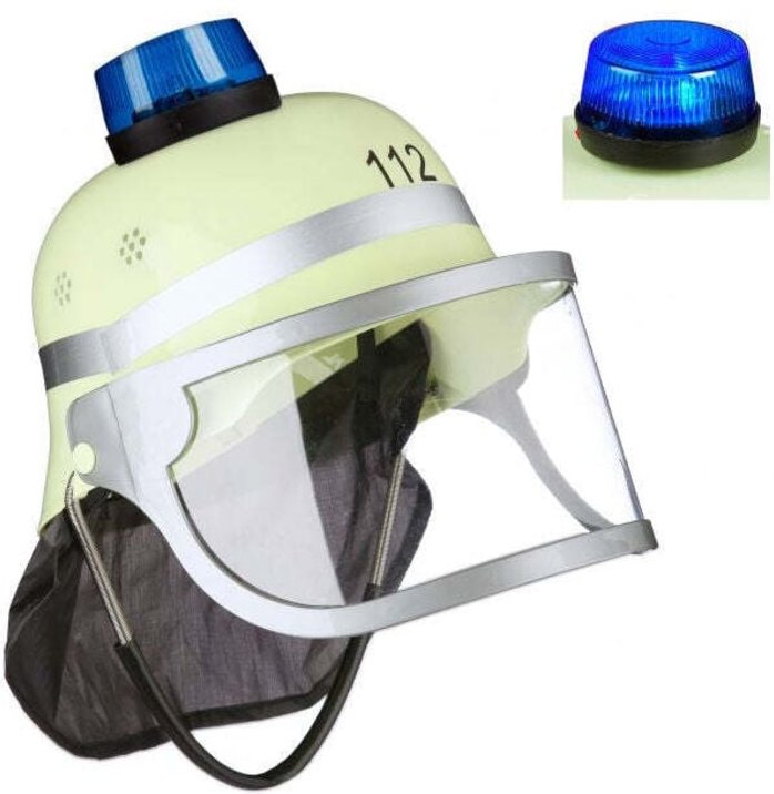 Kinder feuerwehrhelm mit blaulicht 883