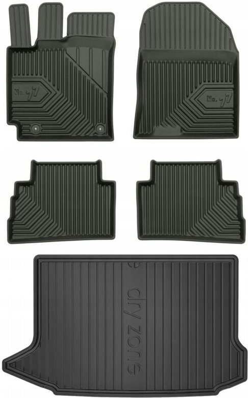 SET 77 Fußmatten und Matte Hyundai Kona 2017-2023 g
