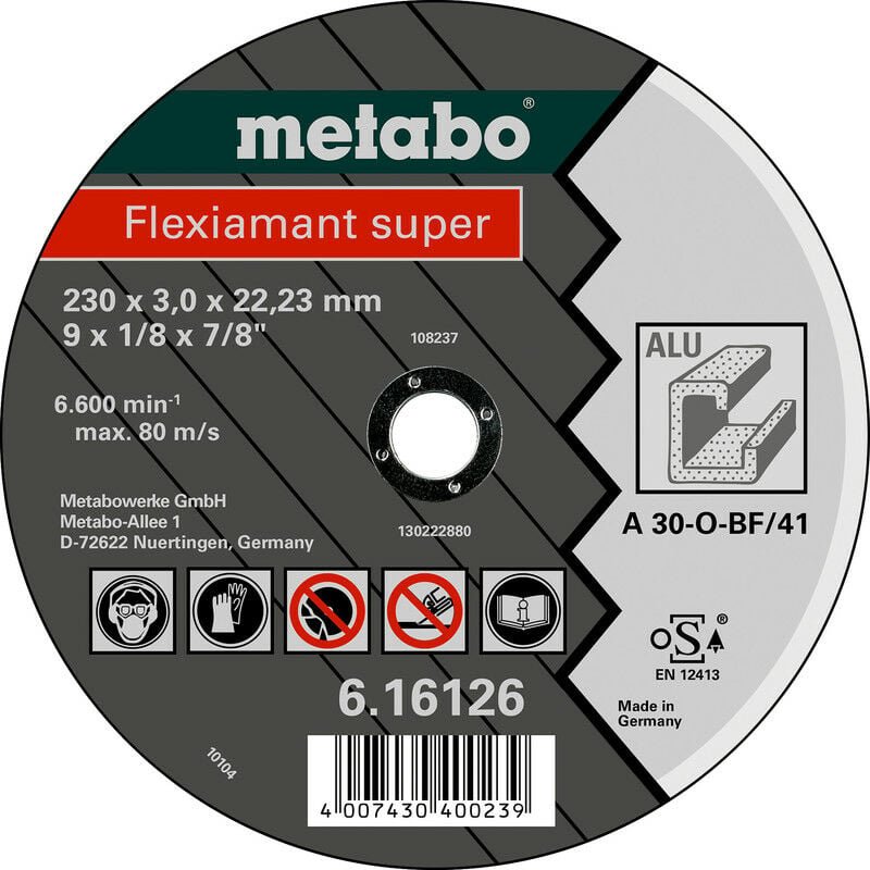 Metabo - Flexiamant super 230x3,0x22,23 Alu, Trennscheibe, gerade Ausführung
