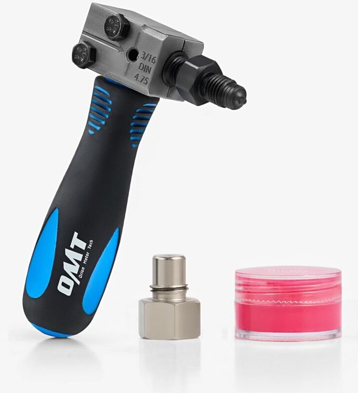 Doppeltes Bördelwerkzeug-Bremsrohr-Bördelwerkzeug-Set für 3/16 Zoll sae 45-Grad-Automobilrohre für Nickelstahl-Kupferroh...