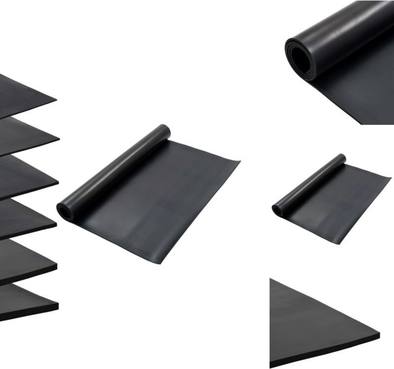 Bodenmatte Rutschfest Gummi 1,2x2 m 6 mm Glatt - Gummierung - Bodenmatte - Gummiboden - Anti-Rutschmatte - Industriebode...