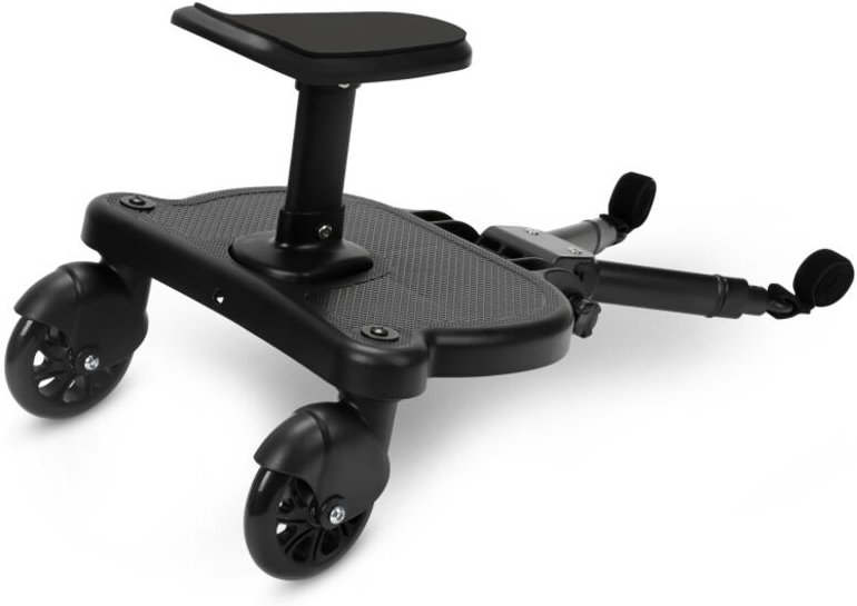 Swanew Buggy Board mit Sitz Kiddy Board Trittbrett Universal Stehbrett 360°Zweirad Design Kinderwagen Zubehör Hilfspedal...