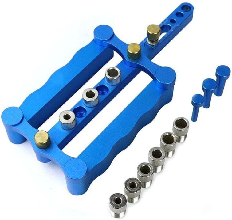 Thumbnail - Ulisem Verstellbares, selbstzentrierendes Bohrführungsset mit 6-mm-, 8-mm- und 10-mm-Stecknüssen für Holzbearbeitung, Zi...