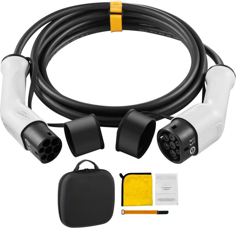 Thumbnail - Mophorn Typ 2 auf Typ 2 EV-Ladekabel, 16 Ampere, 3,6 kW, 5 Meter einphasig, Ladekabel für Elektrofahrzeuge, IP66 wasserd...