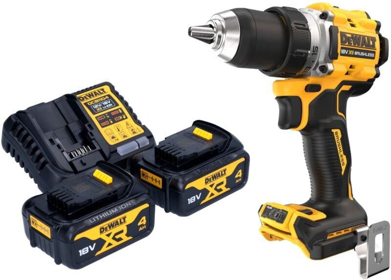DeWalt DCD 800 M2 Akku Bohrschrauber 18 V 90 Nm Brushless + 2x Akku 4,0 Ah + Ladegerät