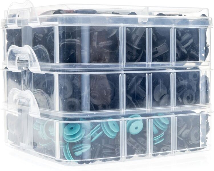 Satz Autoklammern und -stifte mit Demontagewerkzeugen – für Polster und Radkästen