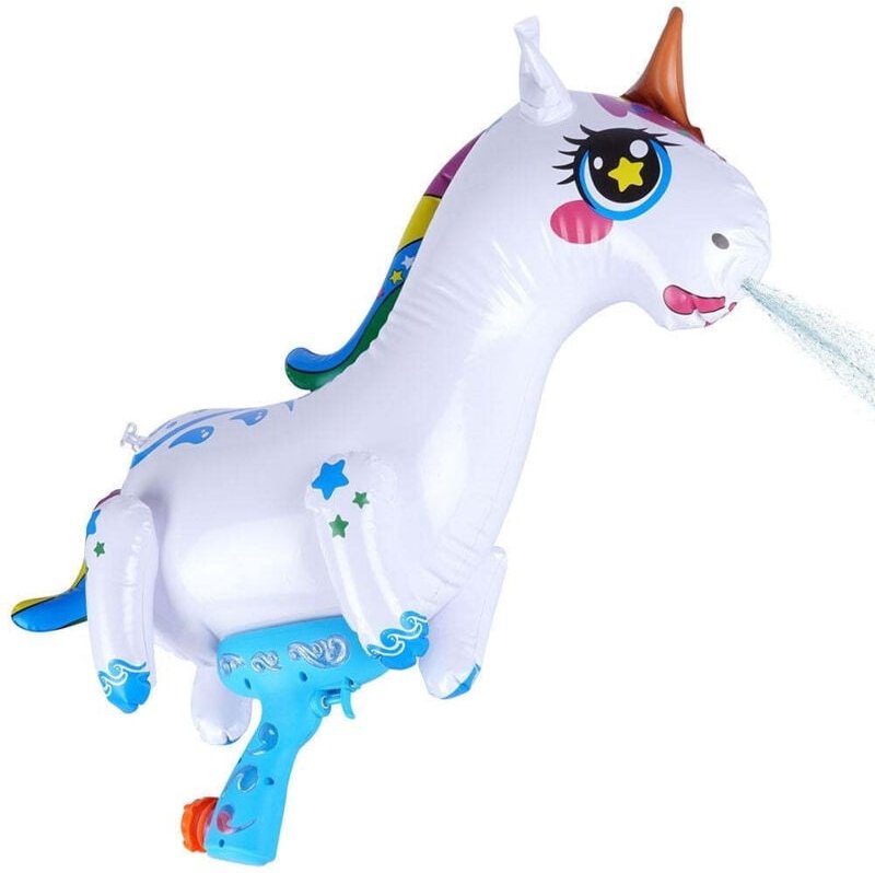 Inflatable unicorn water gun for summer play