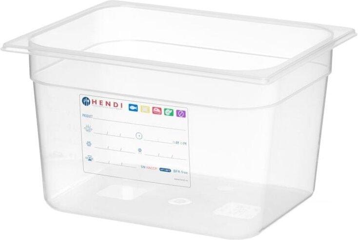 Gastronorm-Behälter 1/2, gn 1/2, 6,5L, Transparent, 325x265x(H)100mm - Hendi