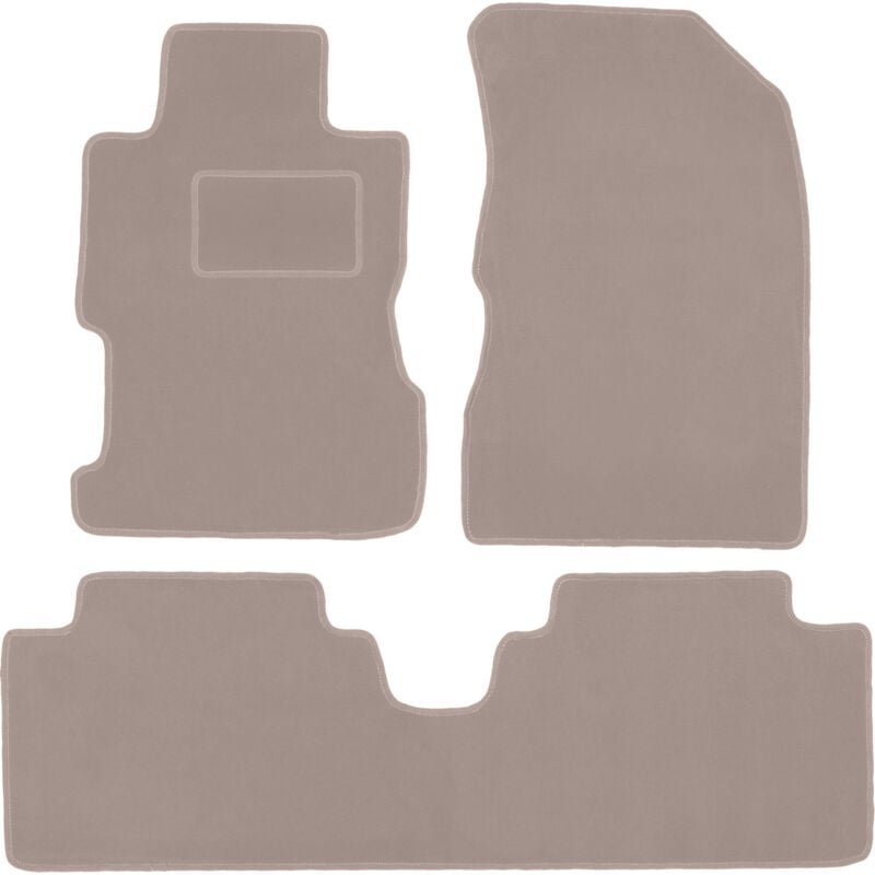 Beige Veloursmatten für: Honda Civic VII Limousine (2001-2005)