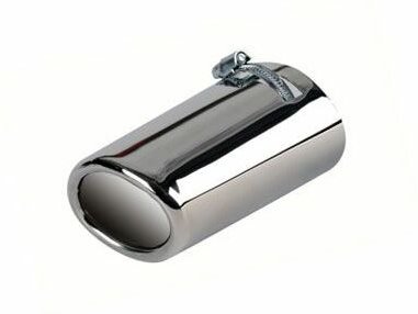 Vivol - Auspuffblende universal Edelstahl oval 88x65mm Anschluss 32-50mm