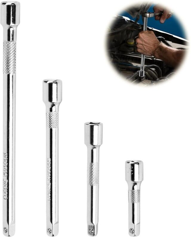 1/4 Ratschenverlängerung, 1/4 Verlängerung 50 mm, 75 mm, 100 mm, 150 mm, Chrom-Vanadium-Stahl (1/4)