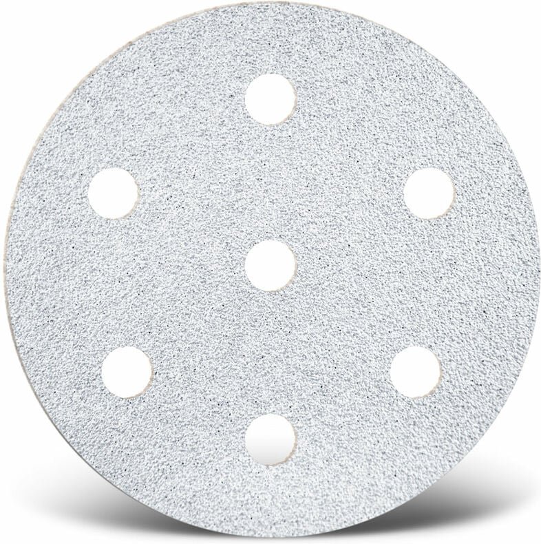 Thumbnail - White Klett-Schleifscheiben, 90 mm, 7-Loch, f. Exzenterschleifer, Normalkorund (50 Stk.) K40 - Menzer