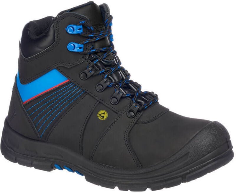 Hochschutz-Sicherheitsstiefel Protector S3 ESD HRO Schwarz/Blau 47